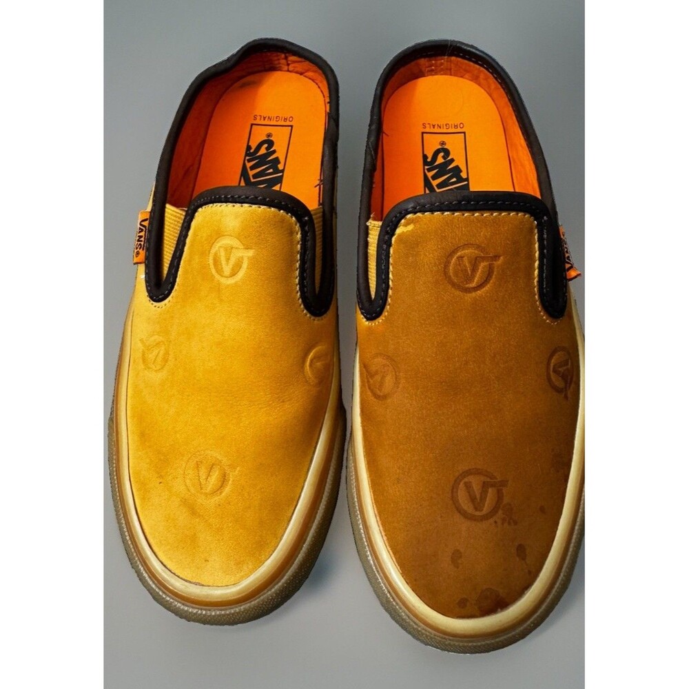 EUC Vans Vault x LQQK Studio OG Mule LX Honeycomb Yellow Suede Circle V M4.5 W6